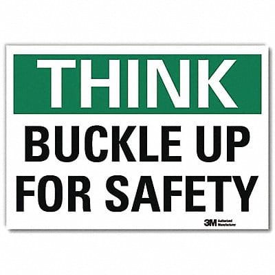 Safety Decal 5 in x 7 in Aluminum