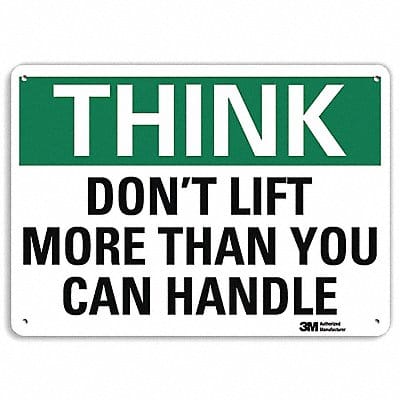 Safety Sign 10 in x 14 in Aluminum