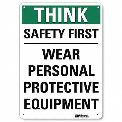 Safety Sign 10 inx7 in Aluminum