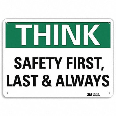 Safety Sign 10 in x 14 in Aluminum
