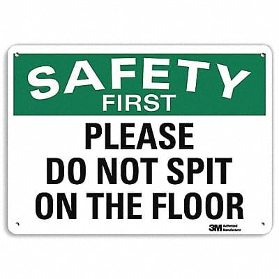 Safety Sign 7 in x 10 in Aluminum
