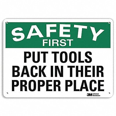 Safety Sign 10 in x 14 in Aluminum