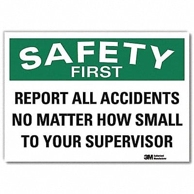 Safety Decal 7 in x 10 in Rflct Sheeting