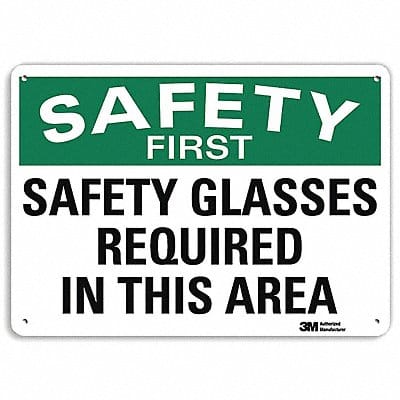 Safety Sign 7 in x 10 in Aluminum
