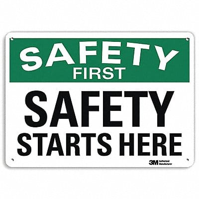 Safety Sign 7 in x 10 in Aluminum