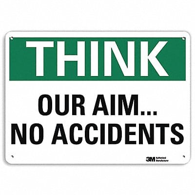 Safety Sign 10 in x 14 in Aluminum