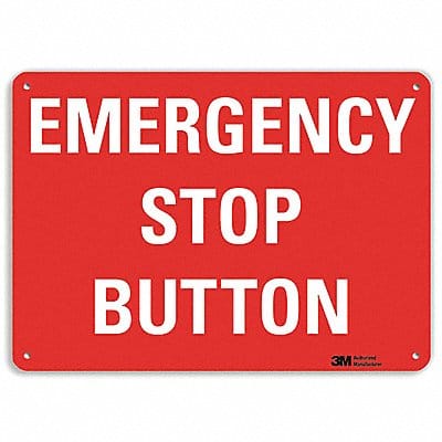 Safety Sign 10 in x 14 in Aluminum