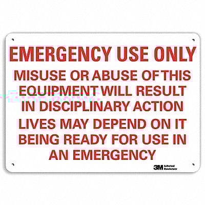 Safety Sign 7 in x 10 in Aluminum
