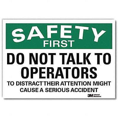 Safety Decal 5 in x 7 in Rflct Sheeting
