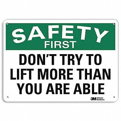 Safety Sign 10 in x 14 in Aluminum