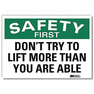 Safety Decal 7 in x 10 in Rflct Sheeting