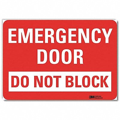 Emergency Sign 5x7in Reflective Sheeting