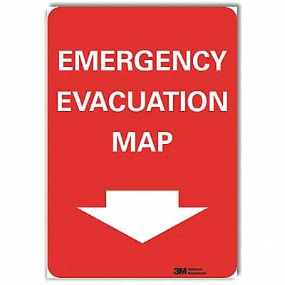 Emergncy Exit Sign 7x5in Rflctv Sheeting