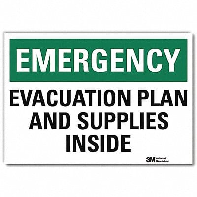 Emrgncy Exit Sign 7x10in Rflctv Sheeting
