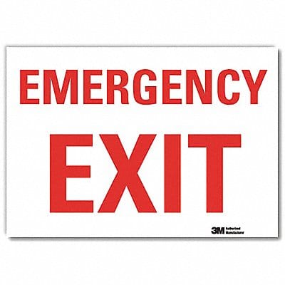 Emergency Sign 5x7in Reflective Sheeting