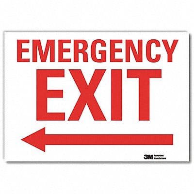 Emrgncy Sign 7x10in Reflective Sheeting