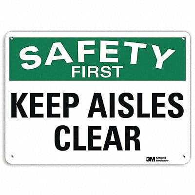 Safety Sign 10 in x 14 in Aluminum