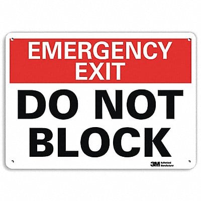 Emergency Sign 10 in x 14 in Aluminum