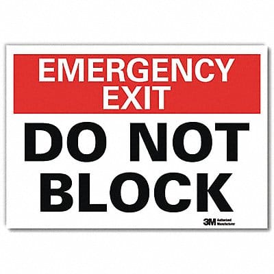 Emrgncy Sign 7x10in Reflective Sheeting
