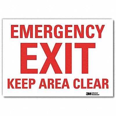 Emrgncy Sign 7x10in Reflective Sheeting