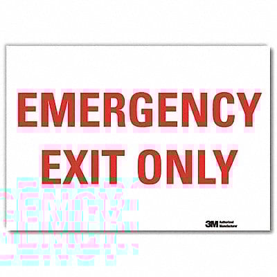 Emrgncy Sign 7x10in Reflective Sheeting