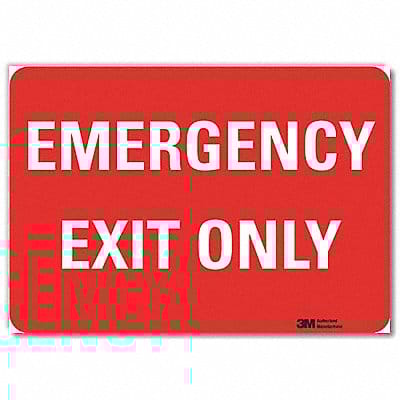Emrgncy Sign 7x10in Reflective Sheeting
