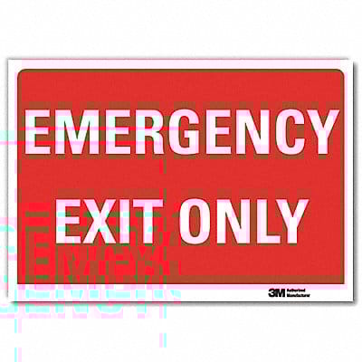 Emergency Sign 5x7in Reflective Sheeting