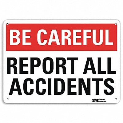 Safety Sign 7 in x 10 in Aluminum