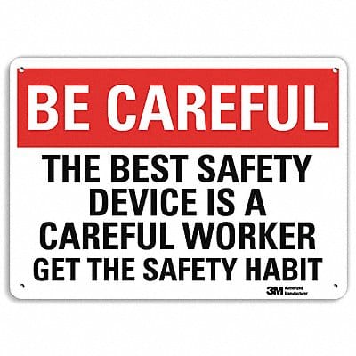 Safety Sign 7 in x 10 in Aluminum