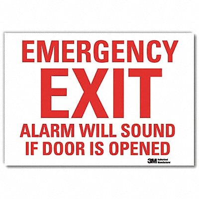 Emergency Sign 5x7in Reflective Sheeting