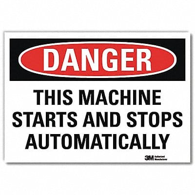 Danger Sign 10 in x 14 in Rflct Sheeting