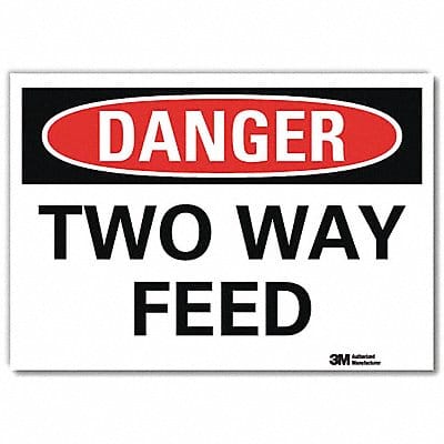 Danger Sign 7 in x 10 in Rflct Sheeting