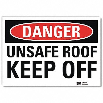 Danger Sign 10 in x 14 in Rflct Sheeting