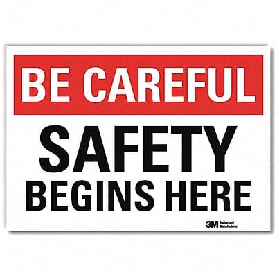 Safety Decal 5 in x 7 in Rflct Sheeting