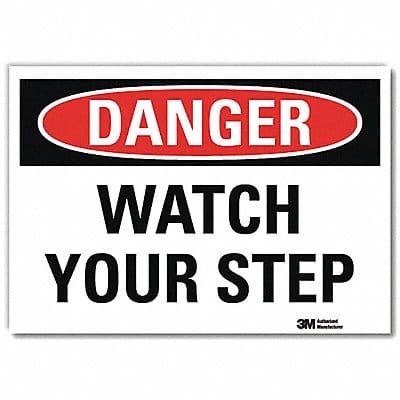 Danger Sign 5 in x 7 in Rflct Sheeting