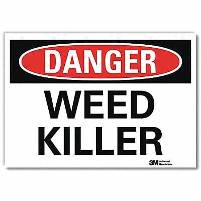 Danger Sign 5 in x 7 in Rflct Sheeting