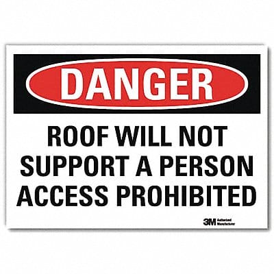 Danger Sign 7 in x 10 in Rflct Sheeting