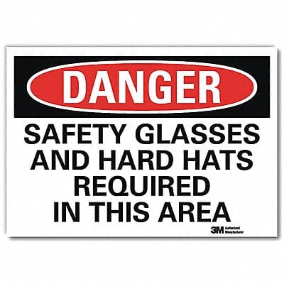 Danger Sign 7 in x 10 in Rflct Sheeting