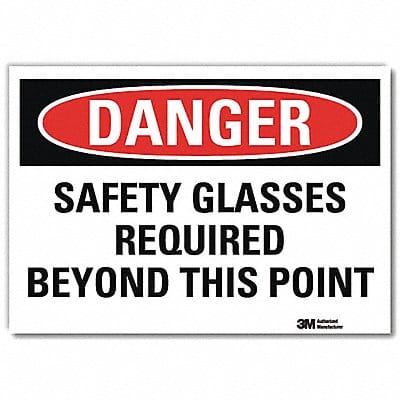 Danger Sign 5 in x 7 in Rflct Sheeting