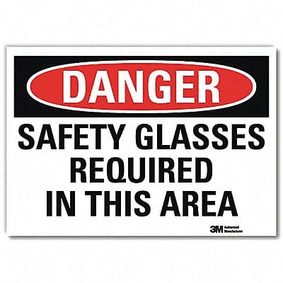 Danger Sign 7 in x 10 in Rflct Sheeting