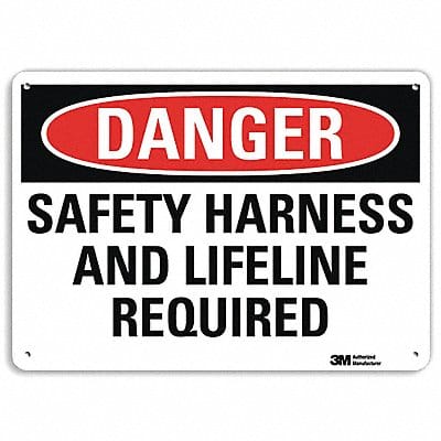 Danger Sign 7 in x 10 in Aluminum