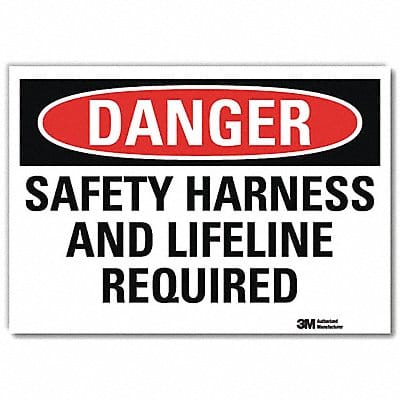 Danger Sign 7 in x 10 in Rflct Sheeting