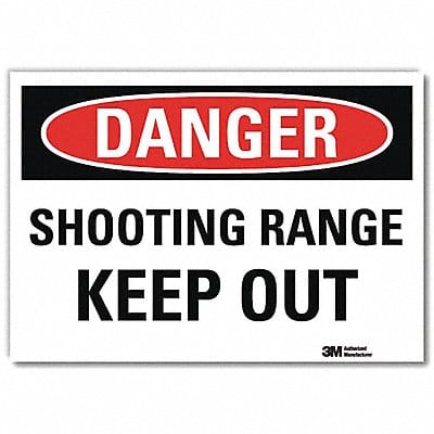Danger Sign 5 in x 7 in Rflct Sheeting