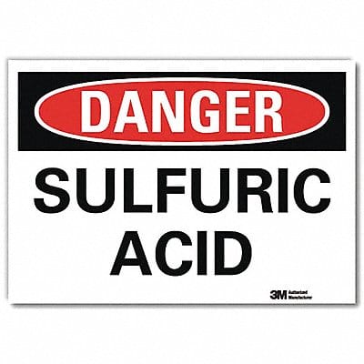 Danger Sign 5 in x 7 in Rflct Sheeting