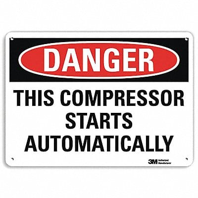 Danger Sign 7 in x 14 in Aluminum