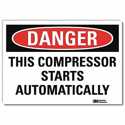 Danger Sign 10 in x 14 in Rflct Sheeting