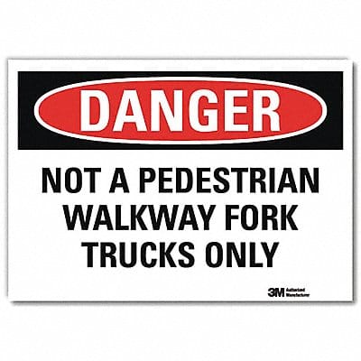 Danger Sign 5 in x 7 in Rflct Sheeting