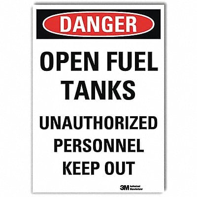 Danger Sign 7 in x 5 in Rflct Sheeting