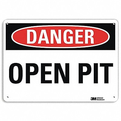 Danger Sign 7 in x 10 in Aluminum