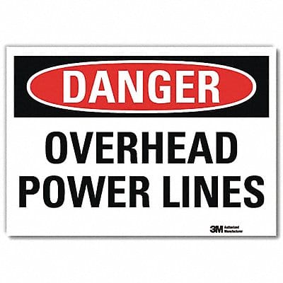 Danger Sign 7 in x 10 in Rflct Sheeting